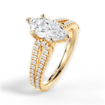 Jessica Marquise Cut Lab Grown Diamond 18Kt Yellow Gold Engagement Ring - View 4