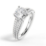 Jessica Cushion Cut Lab Grown Diamond Platinum Engagement Ring - View 2