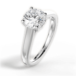 Ariana Round Cut Lab Grown Diamond 14Kt White Gold Engagement Ring - View 4