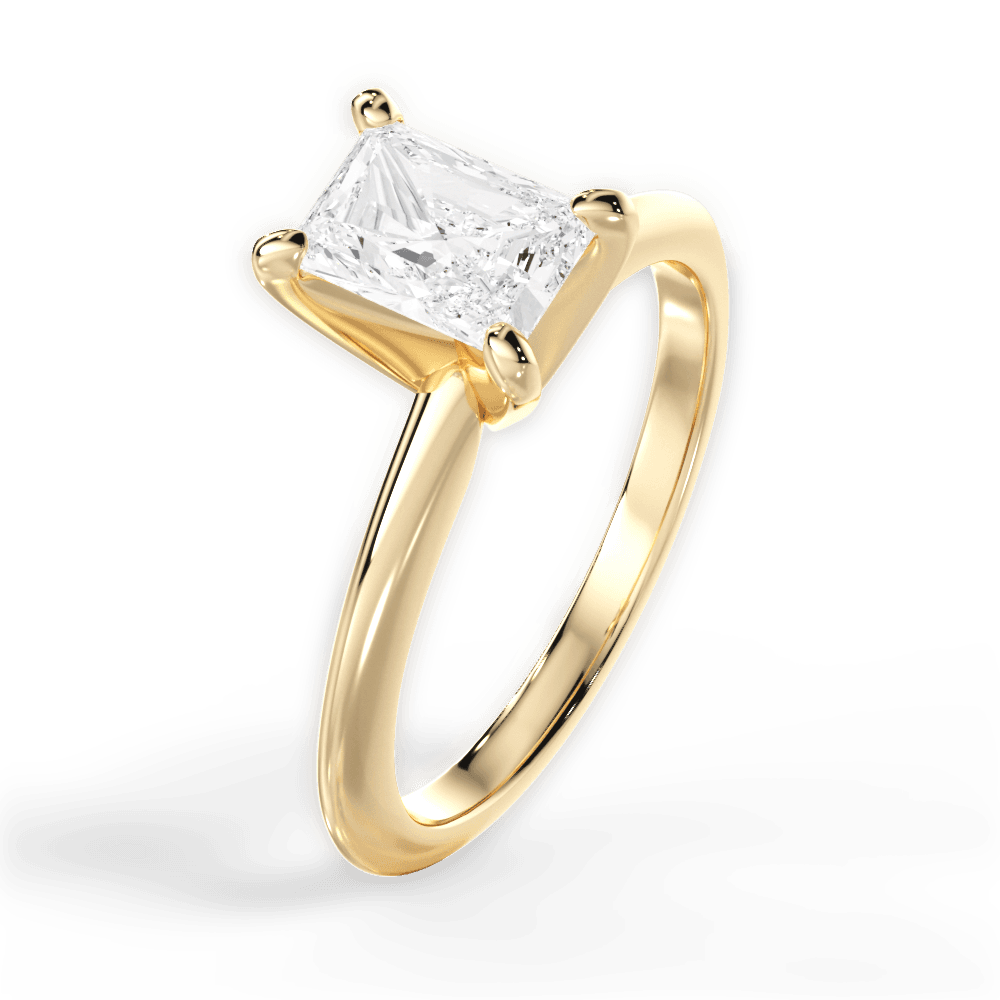 Casey Radiant Cut Lab Grown Diamond 18Kt Yellow Gold Engagement Ring - View 2