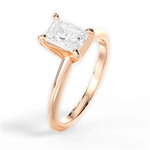 Casey Radiant Cut Lab Grown Diamond 18Kt Rose Gold Engagement Ring - View 4