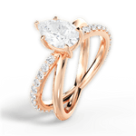 Jennifer Pear Cut Lab Grown Diamond 18Kt Rose Gold Engagement Ring - View 2