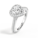 Jeanne Heart Cut Lab Grown Diamond 14Kt White Gold Engagement Ring - View 2