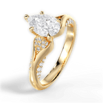 Isabel Pear Cut Lab Grown Diamond 18Kt Yellow Gold Engagement Ring - View 4