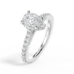 Laura Pear Cut Lab Grown Diamond 18Kt White Gold Engagement Ring - View 4