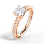 Donna Asscher Cut Lab Grown Diamond 18Kt Rose Gold Engagement Ring - View 4