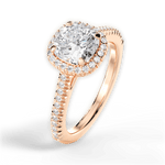 Jenny Cushion Cut Lab Grown Diamond 18Kt Rose Gold Engagement Ring - View 2