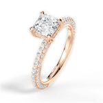 Madeline Asscher Cut Lab Grown Diamond 18Kt Rose Gold Engagement Ring - View 2