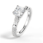 Gabriela Asscher Cut Lab Grown Diamond 14Kt White Gold Engagement Ring - View 4