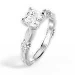 Claire Asscher Cut Lab Grown Diamond 18Kt White Gold Engagement Ring - View 2
