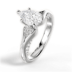 Isabel Pear Cut Lab Grown Diamond Platinum Engagement Ring - View 3