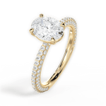 Kristen Oval Cut Lab Grown Diamond 18Kt Yellow Gold Engagement Ring - View 4