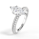 Gail Marquise Cut Lab Grown Diamond 18Kt White Gold Engagement Ring - View 2