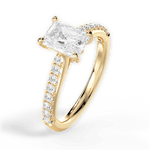 Elizabeth Radiant Cut Lab Grown Diamond 18Kt Yellow Gold Engagement Ring - View 4