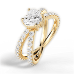 Lauren Heart Cut Lab Grown Diamond 18Kt Yellow Gold Engagement Ring - View 4