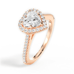 Jeanne Heart Cut Lab Grown Diamond 18Kt Rose Gold Engagement Ring - View 3