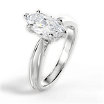 Beverly Marquise Cut Lab Grown Diamond 18Kt White Gold Engagement Ring - View 4