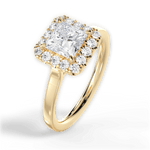 Fiona Princess Cut Lab Grown Diamond 18Kt Yellow Gold Engagement Ring - View 3