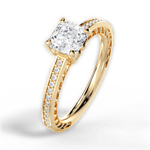 Donna Asscher Cut Lab Grown Diamond 18Kt Yellow Gold Engagement Ring - View 4