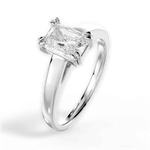 Anna Radiant Cut Lab Grown Diamond 18Kt White Gold Engagement Ring - View 2
