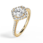 Jackie Round Cut Lab Grown Diamond 18Kt Yellow Gold Engagement Ring - View 4