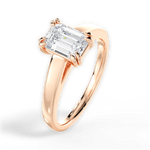 Courtney Emerald Cut Lab Grown Diamond 18Kt Rose Gold Engagement Ring - View 3