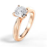 Dolores Cushion Cut Lab Grown Diamond 18Kt Rose Gold Engagement Ring - View 4