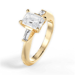 Emily Radiant Cut Lab Grown Diamond 18Kt Yellow Gold Engagement Ring - View 3