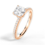 Giselle Asscher Cut Lab Grown Diamond 18Kt Rose Gold Engagement Ring - View 4