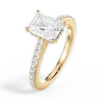 Joan Radiant Cut Lab Grown Diamond 18Kt Yellow Gold Engagement Ring - View 4