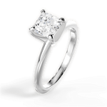 Alicia Asscher Cut Lab Grown Diamond 14Kt White Gold Engagement Ring - View 4