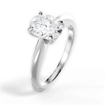Amanda Oval Cut Lab Grown Diamond 14Kt White Gold Engagement Ring - View 4