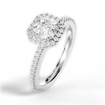 Joanne Asscher Cut Lab Grown Diamond 18Kt White Gold Engagement Ring - View 4