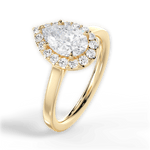 Fiona Pear Cut Lab Grown Diamond 18Kt Yellow Gold Engagement Ring - View 4