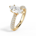 Kira Marquise Cut Lab Grown Diamond 18Kt Yellow Gold Engagement Ring - View 3