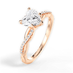 Charlotte Heart Cut Lab Grown Diamond 18Kt Rose Gold Engagement Ring - View 2