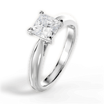 Amy Princess Cut Lab Grown Diamond Platinum Engagement Ring - View 4
