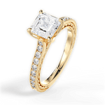 Gilda Asscher Cut Lab Grown Diamond 18Kt Yellow Gold Engagement Ring - View 4