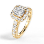 Lacey Asscher Cut Lab Grown Diamond 18Kt Yellow Gold Engagement Ring - View 4