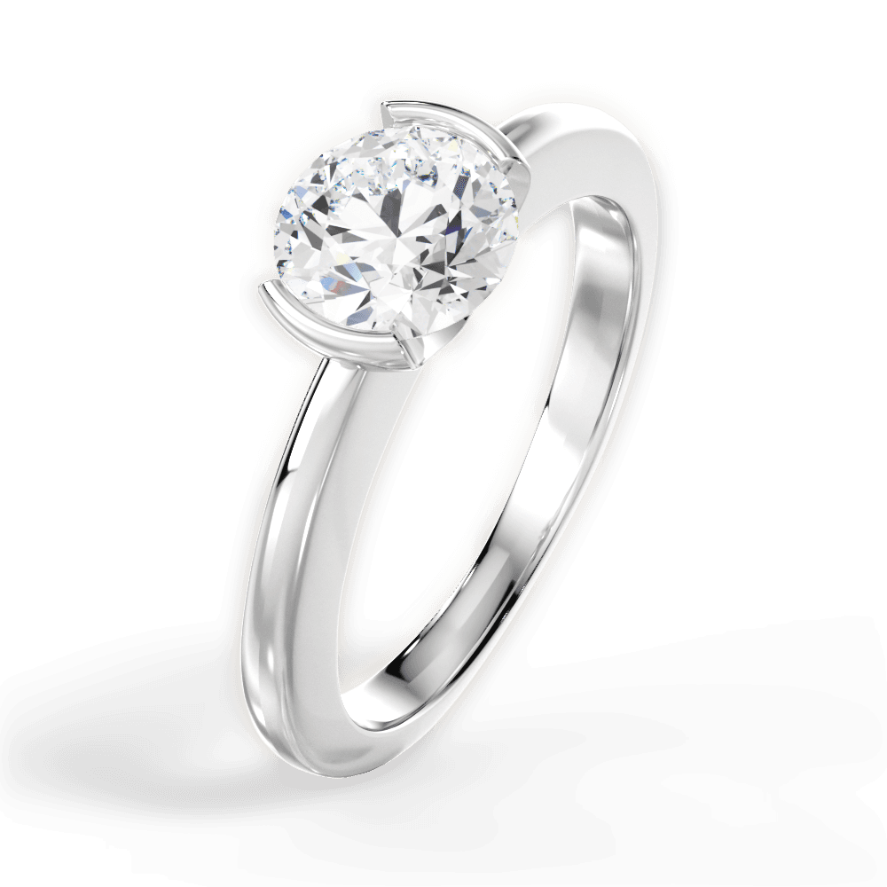 Bridget Pear Cut Lab Grown Diamond Platinum Engagement Ring - View 2