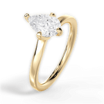 Ashley Pear Cut Lab Grown Diamond 18Kt Yellow Gold Engagement Ring - View 2