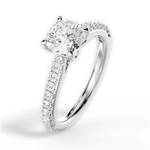 Frances Cushion Cut Lab Grown Diamond 14Kt White Gold Engagement Ring - View 4