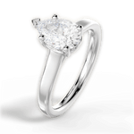 Ariana Pear Cut Lab Grown Diamond Platinum Engagement Ring - View 4