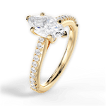 Frances Marquise Cut Lab Grown Diamond 18Kt Yellow Gold Engagement Ring - View 2