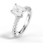 Dana Radiant Cut Lab Grown Diamond 14Kt White Gold Engagement Ring - View 3