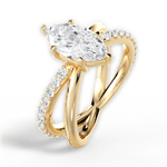 Jennifer Marquise Cut Lab Grown Diamond 18Kt Yellow Gold Engagement Ring - View 3