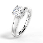 Carol Round Cut Lab Grown Diamond Platinum Engagement Ring - View 3