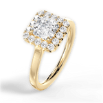 Fiona Asscher Cut Lab Grown Diamond 18Kt Yellow Gold Engagement Ring - View 4