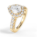 Lacey Pear Cut Lab Grown Diamond 18Kt Yellow Gold Engagement Ring - View 4