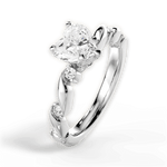 Emma Heart Cut Lab Grown Diamond Platinum Engagement Ring - View 3